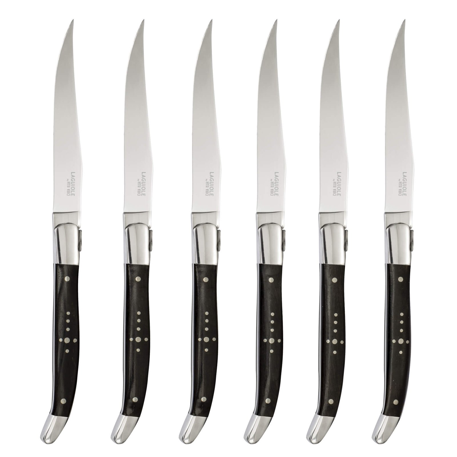 Vita Vinci Laguiole steak knives 6pcs Ebony VV 4150 EB 3