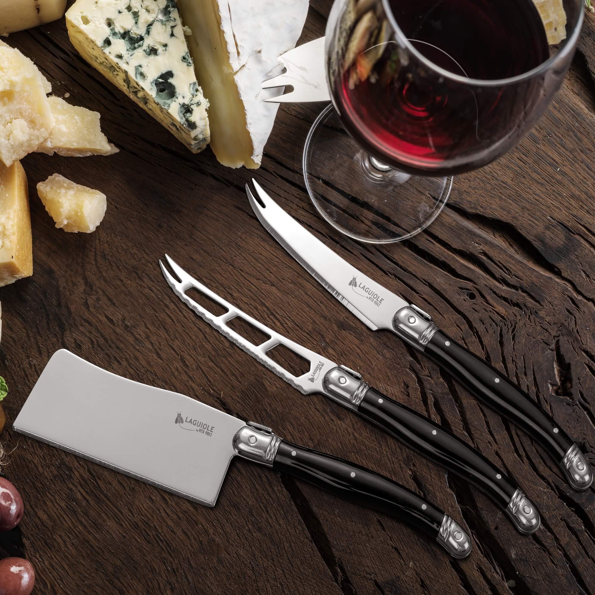 Vita Vinci cheese set 8pcs Black (VV-4136-BK) 11.1