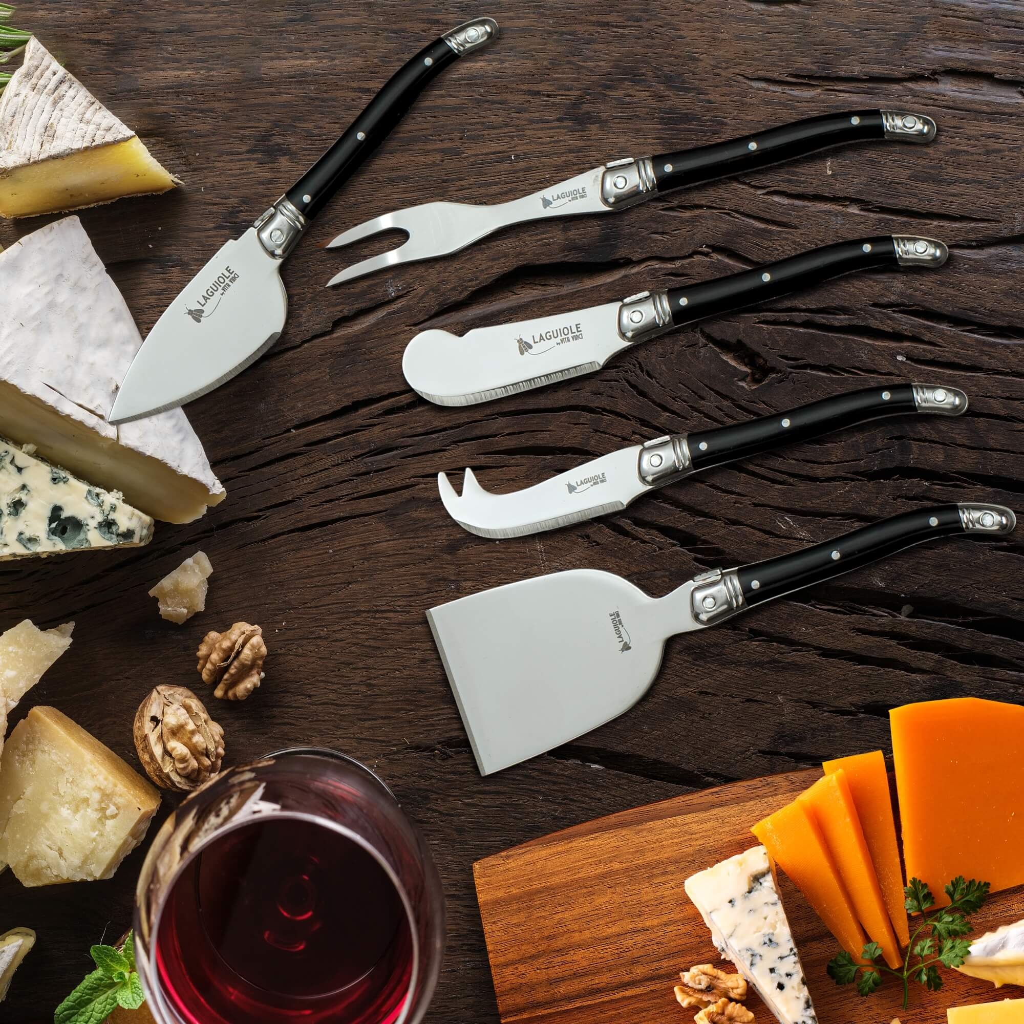 Vita Vinci cheese set 8pcs Black (VV-4136-BK) 12.1