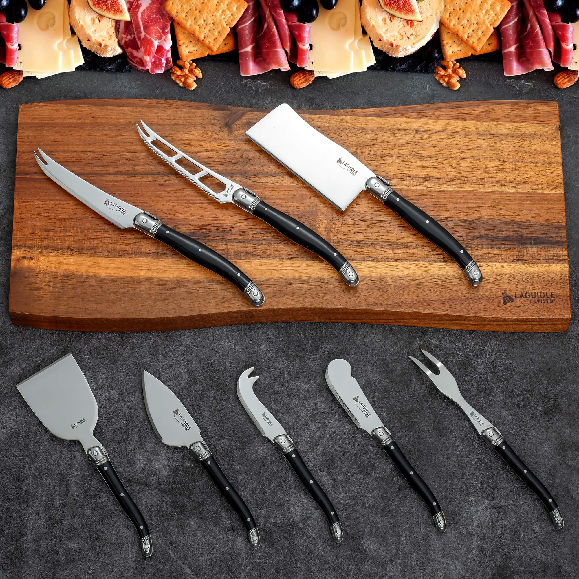 Vita Vinci cheese set 8pcs Black (VV-4136-BK) 9