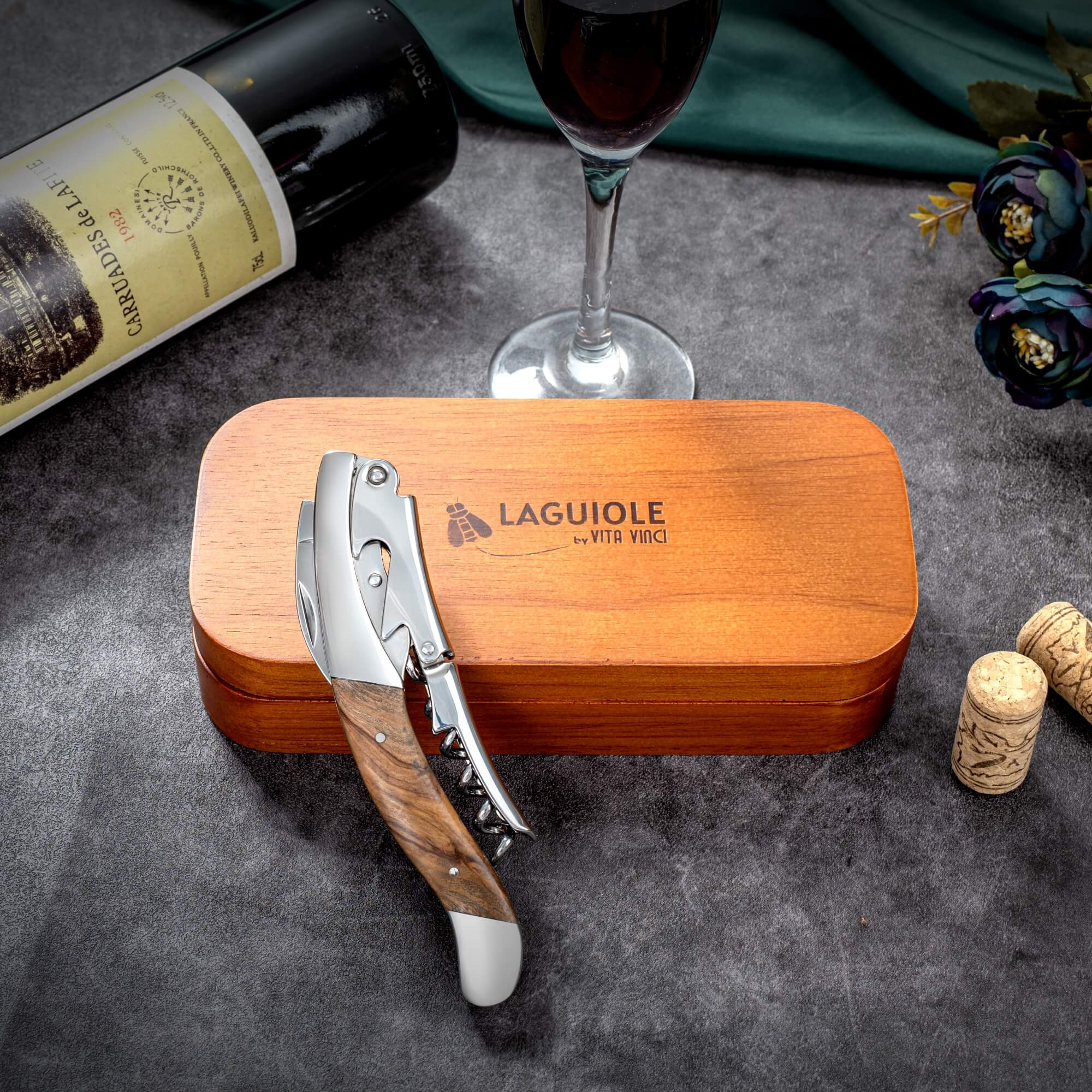 Vita Vinci corkscrew Olive wood (VV-4176-OL) 16