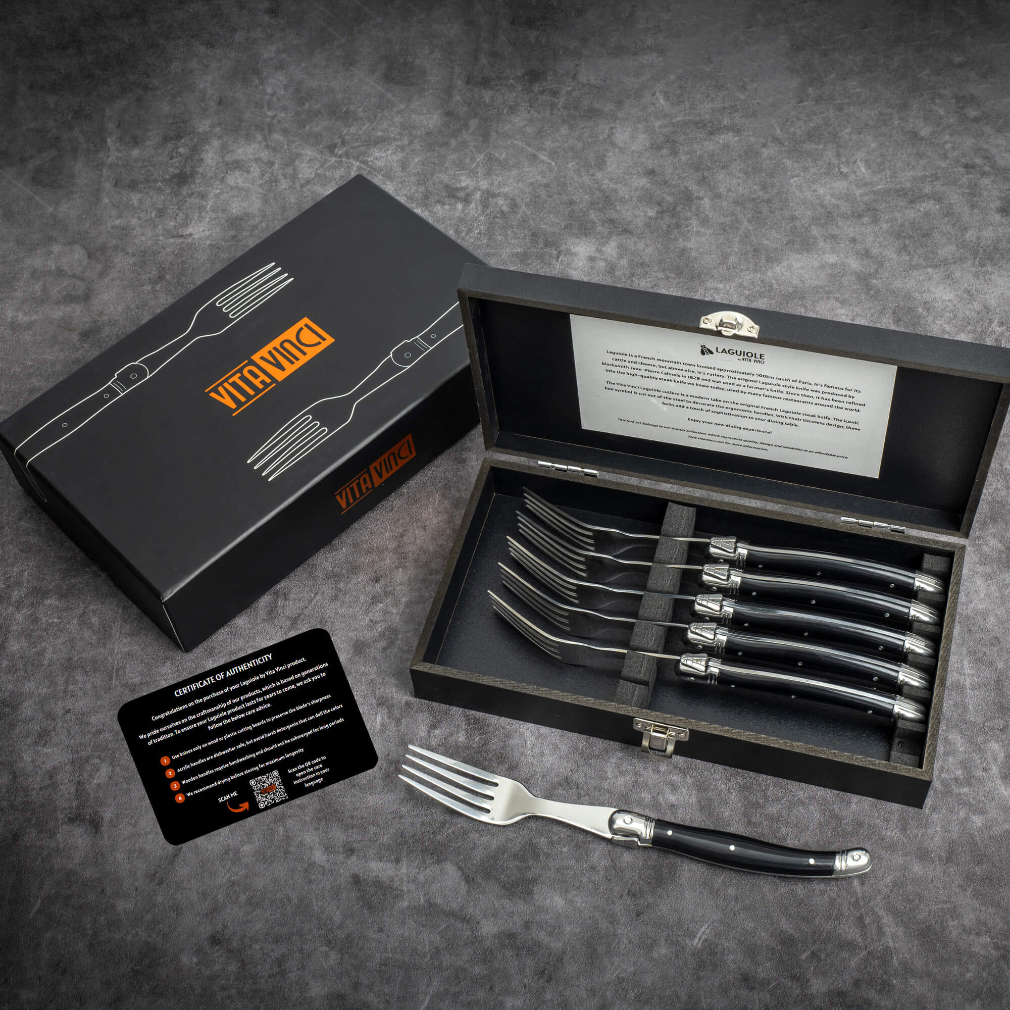 Vita Vinci forks 6pcs Black (VV-4111-BK) 9