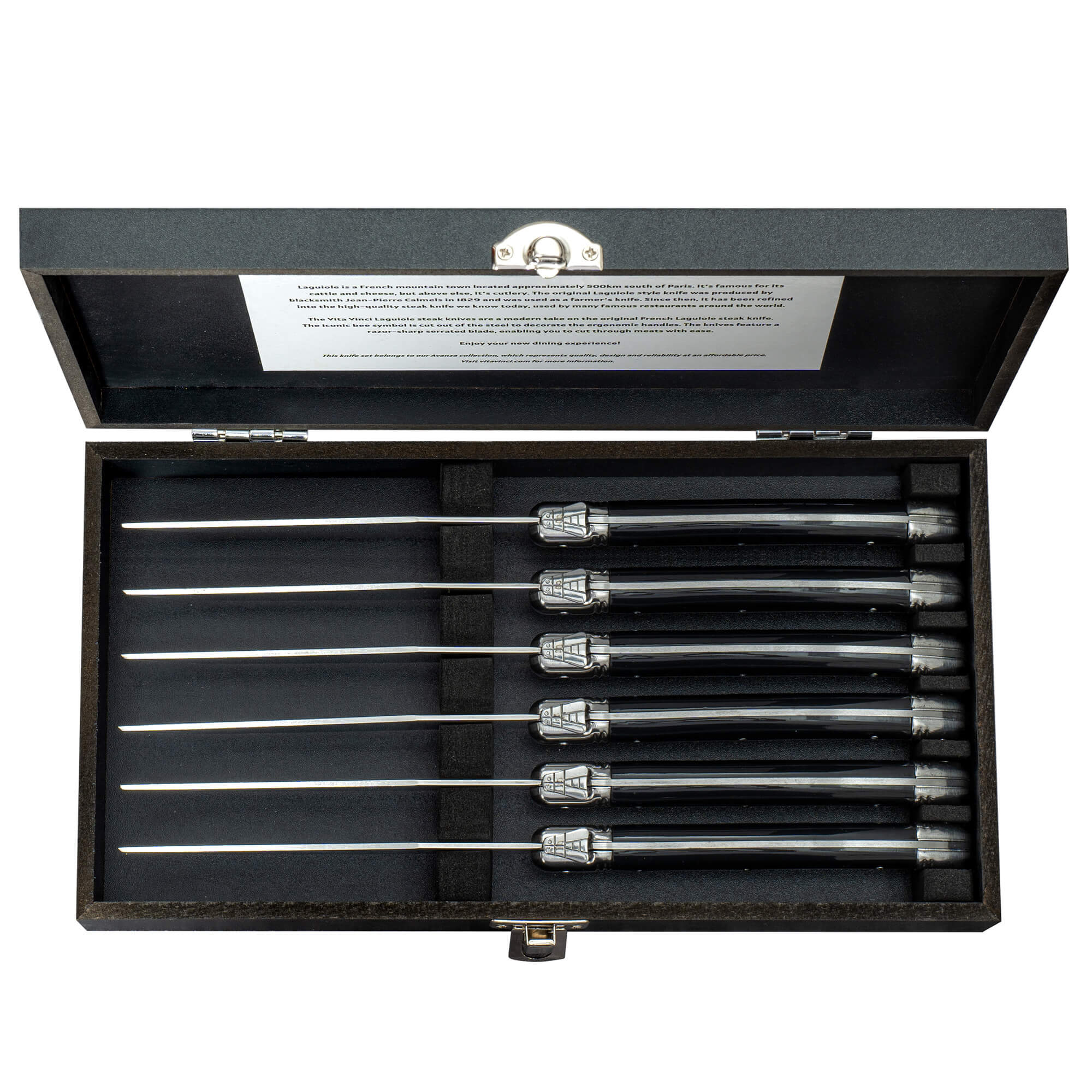 Vita Vinci steak knives 6pcs Black (VV-4100-BK) 9