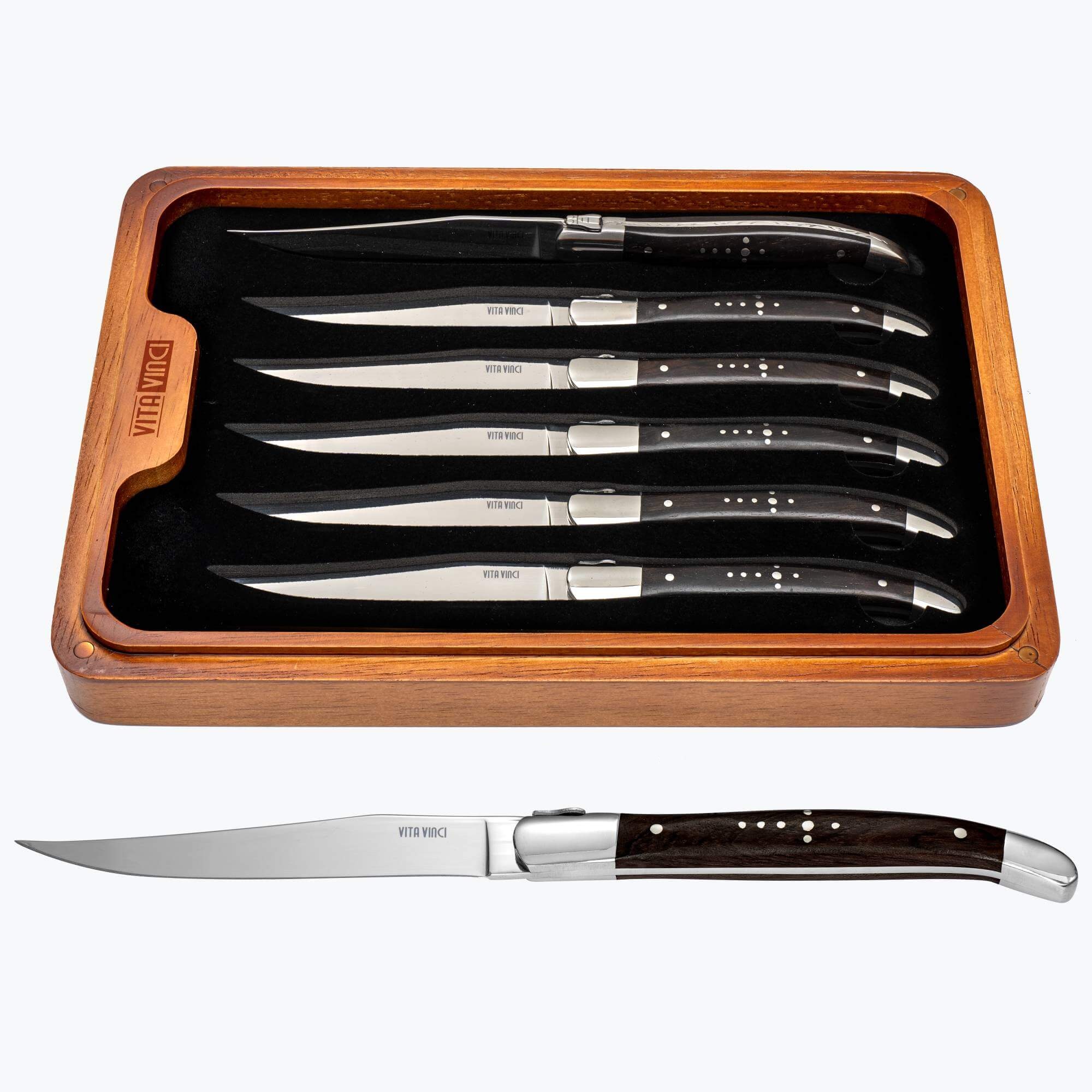 Vita Vinci steak knives 6pcs Ebony (VV-4150-EB) 1
