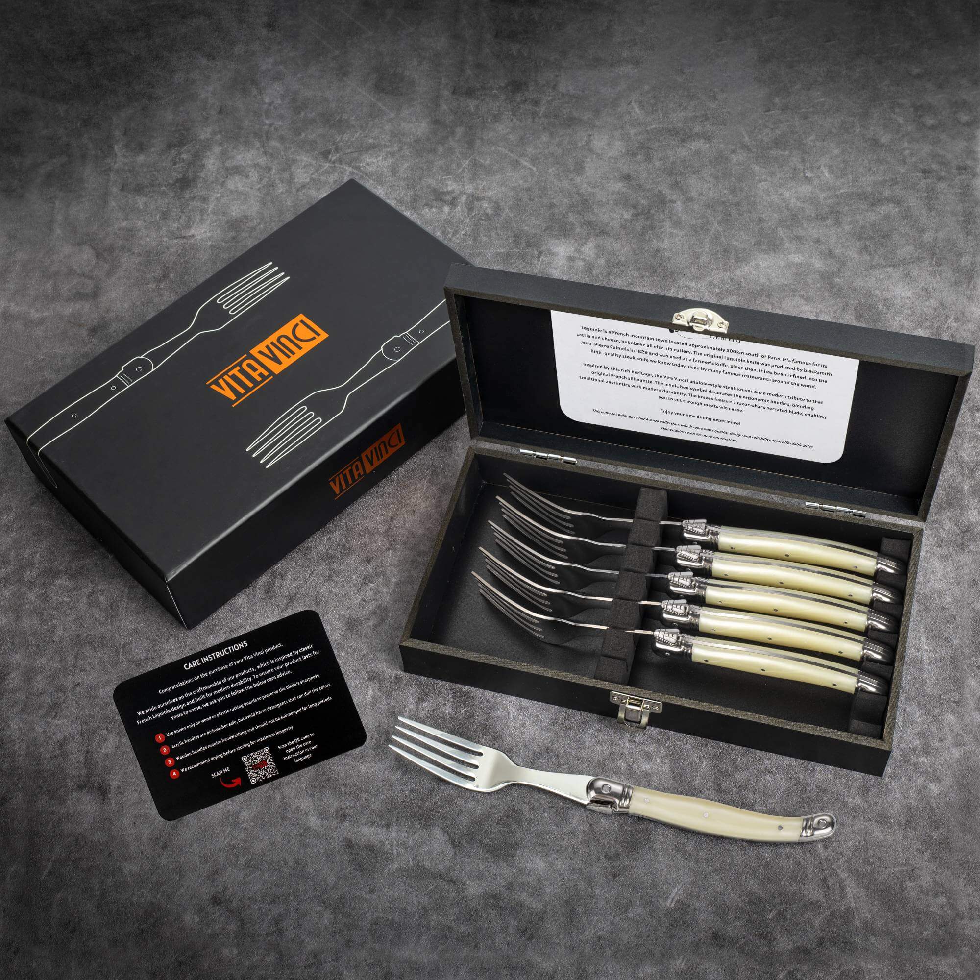 Vita Vinci forks 6pcs Pearl white (VV-4111-WH) 10