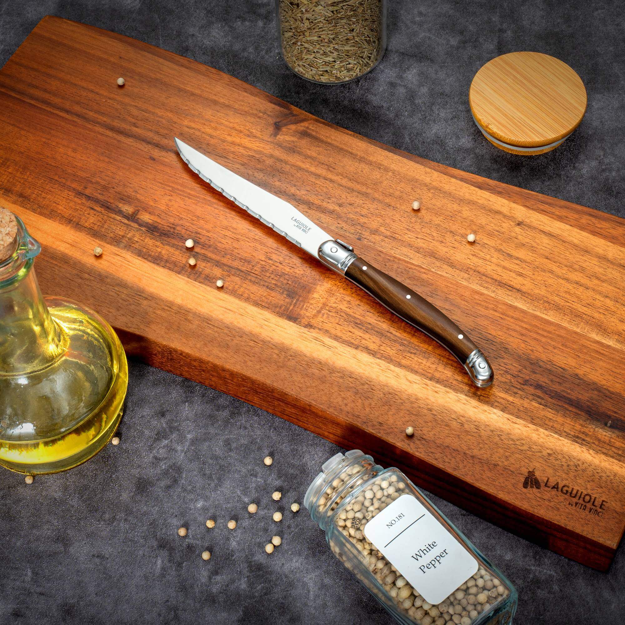 Vita Vinci steak knives 6pcs Dark wood (VV-4100-BR) 11