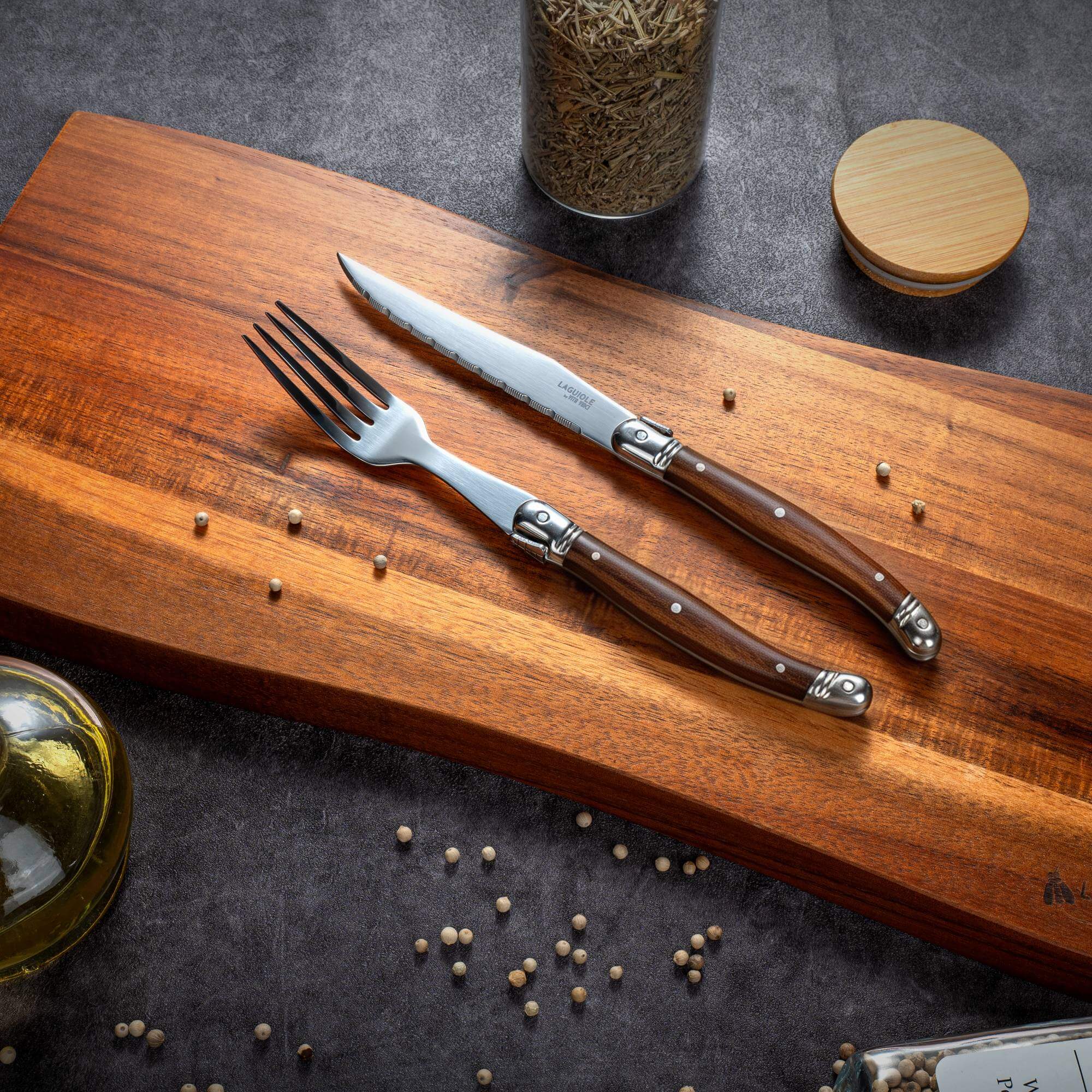 Vita Vinci steak knives 6pcs Dark wood (VV-4100-BR) 12