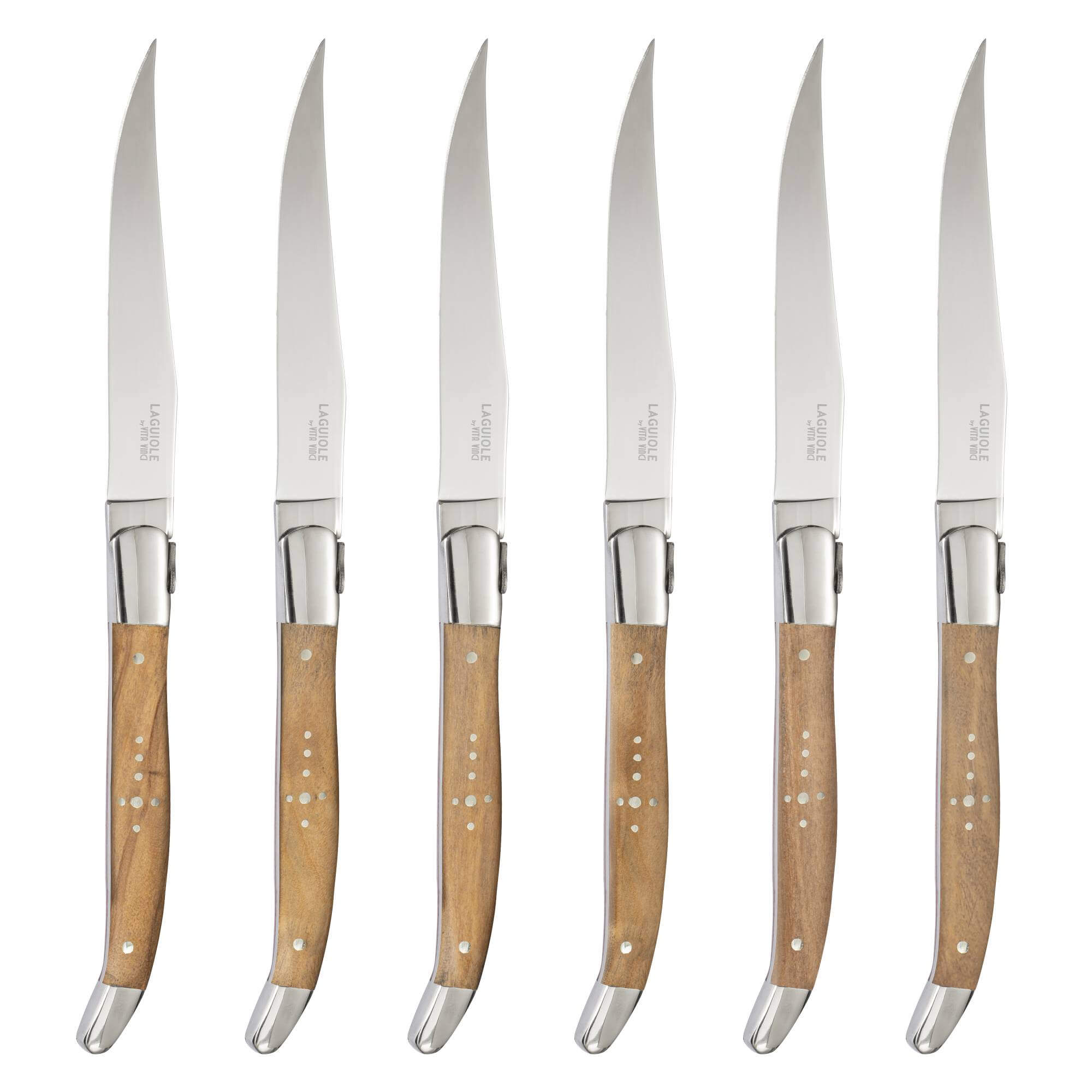 Vita Vinci steak knives 6pcs Olive wood (VV-4150-OL) 2 Vita Vinci steak knives 6pcs Olive wood (VV-4150-OL)