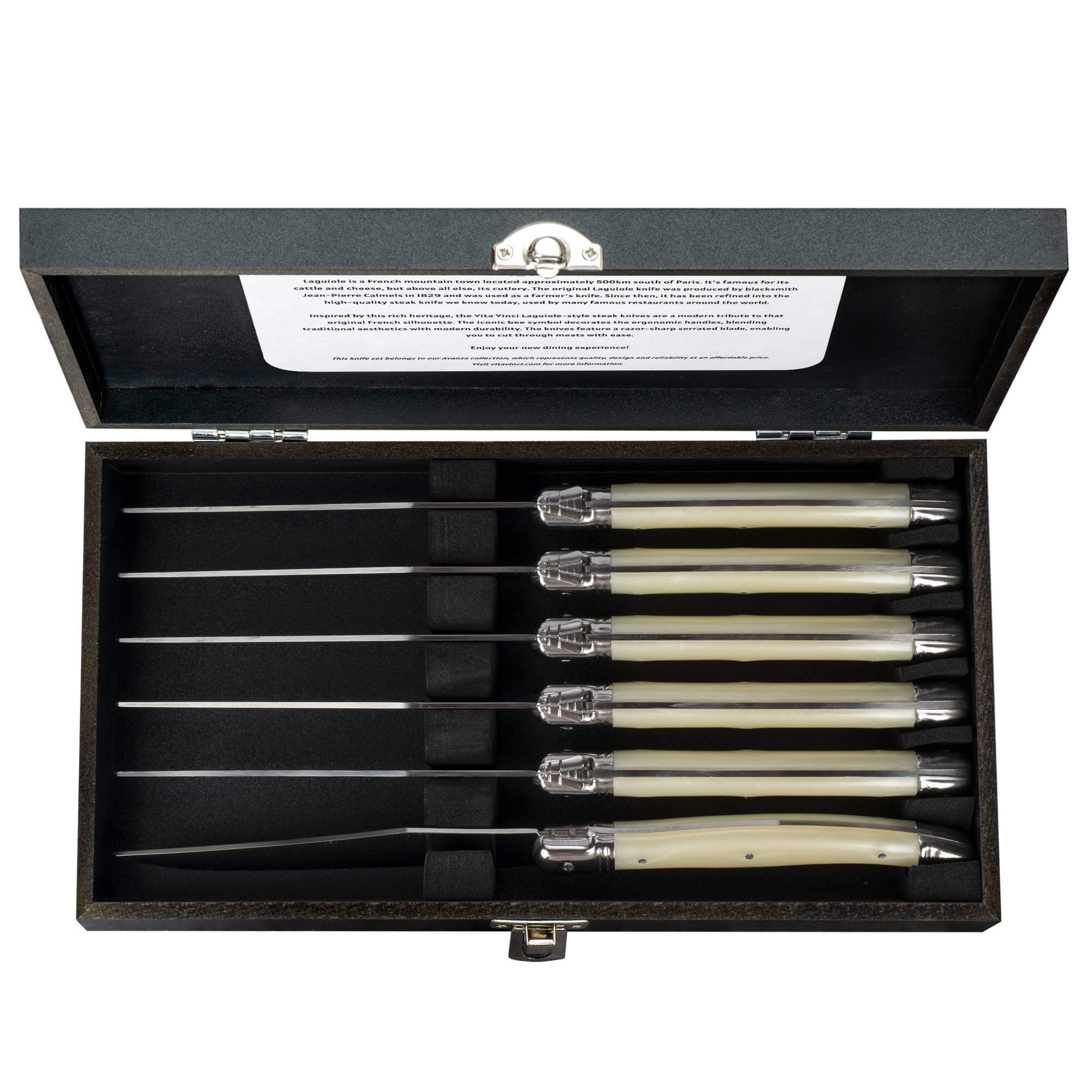 Vita Vinci steak knives 6pcs Pearl white (VV-4100-WH) 8